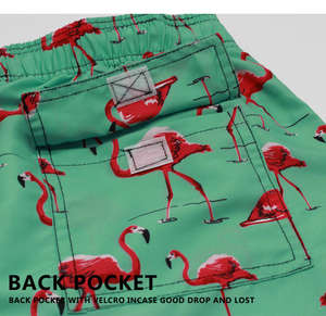 กางเกงขาสั้นชายหาดของผู้ชายผ้าโพลีเอสเตอร์พิมพ์ลายหลวมสำหรับฝึกซ้อม - Product Image 3