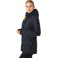 Veste d'équitation d'été technique pour femmes avec fermeture à glissière bidirectionnelle sur le devant doublure polaire équestre imperméable et respirante en gros