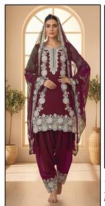 Originale puro cotone Malmal Dupatta con ricamo <span class=keywords><strong>Sami</strong></span> prato stampa abbigliamento indiano e pakistano con ricamo - Product Image 2