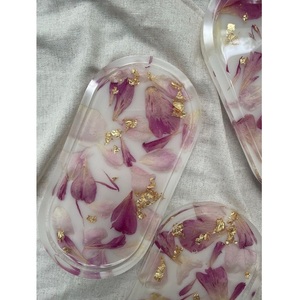 ถาดเสิร์ฟเรซินสีขาวทองงานแฮนด์เมดดีไซน์ทันสมัยถาดเสิร์ฟเรซินดีไซน์แบบกำหนดเองพร้อมถาดตกแต่งแบบส่งออกทั่วโลก - Product Image 5