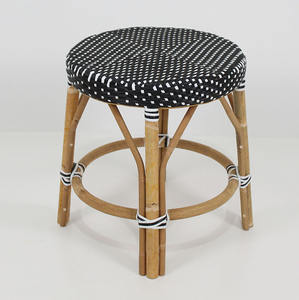Tabouret en rotin Leon Style bistrot français - Product Image 2