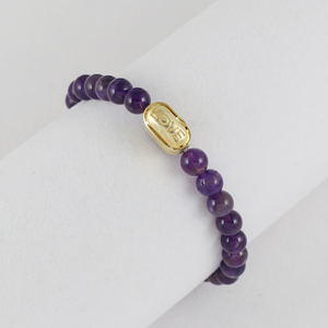 Pulsera de Cuentas de Plata de Ley Chapada en Oro con Amatista, Venta Caliente 2026, Pulseras Modernas con Dijes para Regalo de Fiesta o Boda para Chicas - Product Image 2