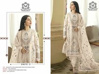 Salwar Kameez pakistanais de qualité supérieure, trois pièces, en soie Georgette, modal, viscose, brodé, non cousu, pour femmes, pour l'hiver, pour mariées, fantaisie