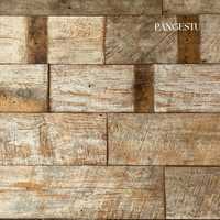 Revêtement mural géométrique moderne en bois, panneau de porte dissimulé, texture naturelle, insonorisant, écologique, pour salon et centre commercial