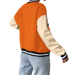 Blouson bombardier mode hommes toile col montant avant logo capuche imperméable vintage avec ambiance urbaine Chicago - Product Image 2