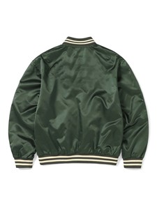 แจ็คเก็ตเบสบอลผ้าซาตินไซส์ใหญ่พิเศษระบายอากาศสีมะกอก - Product Image 3