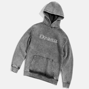 เสื้อฮู้ดผ้าซักด้วยกรดเสื้อมีฮู้ดแบบสวมหัวเสื้อมีฮู้ดแขนยาวขนาดใหญ่มีสไตล์สำหรับสุภาพบุรุษพร้อมกระเป๋าจิงโจ้ - Product Image 6