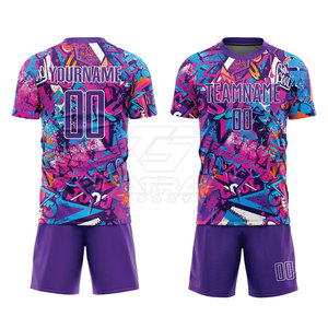 Conjunto de Camiseta y Pantalones Cortos de Fútbol para Hombre Adulto, Personalizado con Nombre de Equipo, Impresión por Sublimación, Transpirable, Ligero y de Secado Rápido - Product Image 2