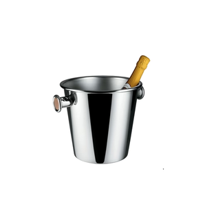 <b>Metal</b> Wine Chiller Bottle Storage and Organization Silver Color Shiny Polished Aluminum Wine Bucket - Product Image 2