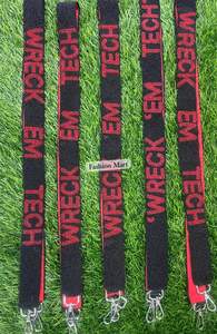 สายคาดลำตัวลายคลื่นสีดำตัวหนาพร้อมลูกปัดสีดำดีไซน์แบบกำหนดเองได้ - Product Image 3