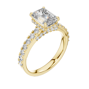 Bague en diamant de laboratoire taille émeraude 2,468 CT pour femme, VVS-VS EF CVD, or 18 carats, 14 carats, 10 carats et argent 925, or rose, or jaune, or blanc - Product Image 4