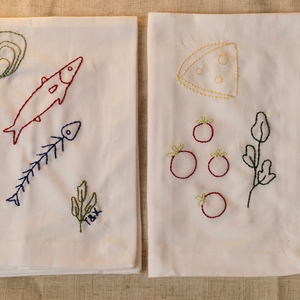 Serviettes en tissu de broderie serviettes de table lavables douces réutilisables pour la Table à manger OEM de dîner de famille de fête de mariage - Product Image 6