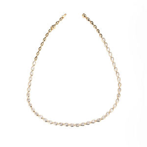 18Ksilver\gold moissanite Diamond Luxury Necklace Link <b>Chain</b> Classic Fashionable Wedding Gift Women's <b>Fine</b> Parties Engagements - Product Image 1