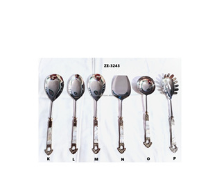 Rústico Vintage Matte Silver Cubiertos 20 piezas Juego antiguo Juego de utensilios de cocina al aire libre Hecho por Zahid Portability Mirrored Steel - Product Image 2