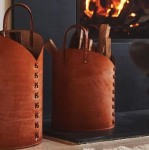 Organizador de Almacenamiento de Lujo Moderno de Alta Gama para Revistas, Decoración del Hogar, Cesta de Cuero Hecha a Mano para Almacenamiento - Product Image 6