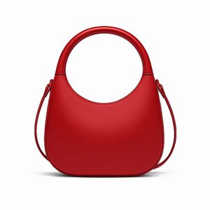 กระเป๋าสะพายข้างผู้หญิง ลายกากบาทสีแดง หนัง PU กระเป๋าสะพายไหล่ - Product Image 1