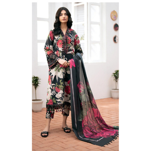 Mesdames Kameez Shalwar New Trendy Summer Lawn Dress Broderie A-Line Party Wear Straight Shalwar Kameez Low quantité minimale de commande Natural - Product Image 5
