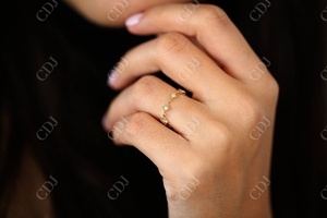 ผู้ผลิตเครื่องประดับแหวนเพชรธรรมชาติเม็ดกลมแบบโบราณที่ได้รับแรงบันดาลใจจากเม็ดเพชรตามสั่ง - Product Image 4