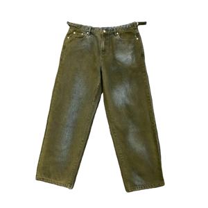 กางเกงยีนส์ขายาวสำหรับผู้ชาย, กางเกงยีนส์ขาบานสีน้ำเงินขากว้างทรงหลวมสไตล์เกาหลี2025ใหม่ - Product Image 1