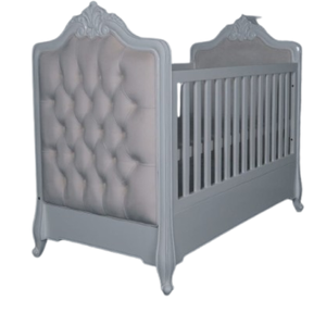 Cuna de bebé de madera maciza hecha a mano con diseño tallado estilo moderno y francés plegable para dormitorio, gimnasio y uso hospitalario - Product Image 4