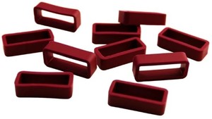 Unisex de lujo de silicona roja resistente al agua elástico transpirable bucle de reloj 20mm pulsera inteligente para hombres y mujeres - Product Image 2