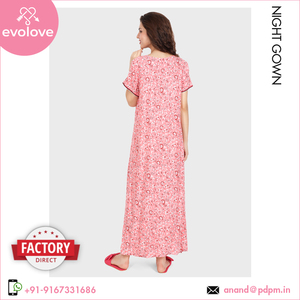 Tamaño personalizado de las mujeres de rayón Rod Ne vestido de noche 100% supersuave rayón antibacteriano Popelina de longitud completa ropa de dormir ODM proveedor de suministros - Product Image 4