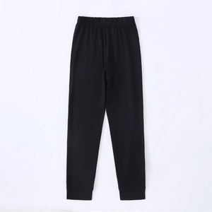 เซ็ตเสื้อสเวตเตอร์สีเบจลำลอง2ชิ้นสำหรับผู้หญิงกางเกงเลกกิ้งสีดำพร้อมผ้าถักสีแดงผสมโพลีเอสเตอร์มีสไตล์ - Product Image 4