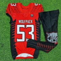 Conjunto de Jersey de Práctica y Uniforme de Fútbol Americano Personalizado para Equipo Juvenil con Sarga Bordada y Sublimación al Por Mayor