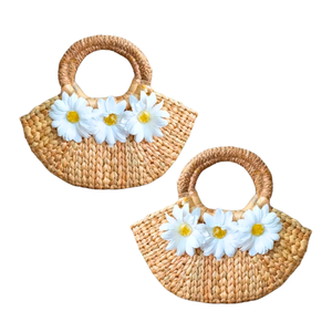 Premium Eco-Friendly Handcrafted WATER HYACINTH <b>HANDBAG</b> Perfect for Beach, Travel <b>Summer</b> Ladies Bag for Women Women's <b>Handbags</b> - Product Image 1