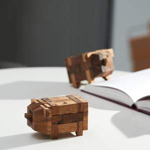 Handcrafted 3D Wooden <b>Cube</b> <b>Puzzle</b> Game for Adults Japanese Logic Eco-Friendly Mind Challenge Gift Desk Toy & Decor - Product Image 2