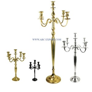 Ensemble de 3 candélabres en verre transparent de qualité supérieure différentes tailles décoration de table chandelier fantaisie candélabres approvisionnement en gros - Product Image 4