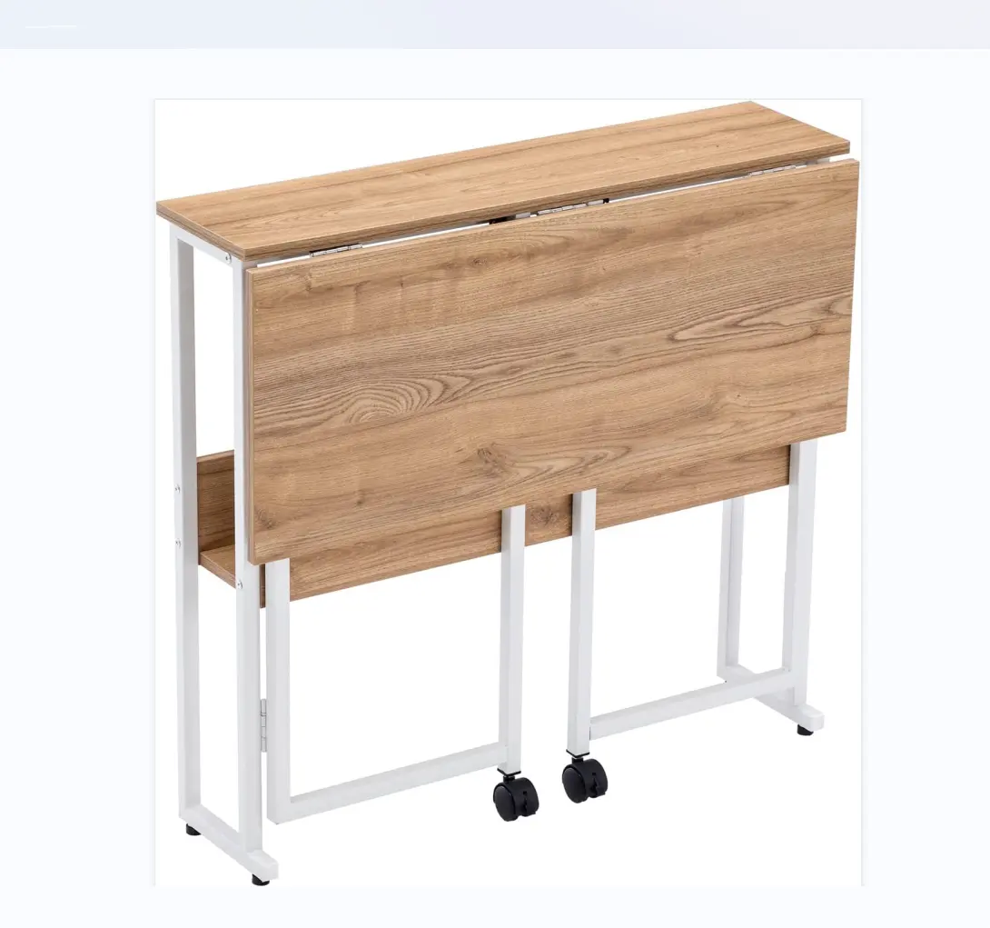 Meubles de maison bureau pliable pour ordinateur portable, bureau d'ordinateur pliable de haute qualité avec étagère bureau d'étude pliable portable dans le salon