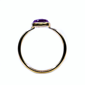 แหวนคู่รักสไตล์คลาสสิกสำหรับผู้หญิงแหวนแฟชั่นประดับอัญมณีอัญมณีเม็ด925ชุบทองสเตอริง - Product Image 2