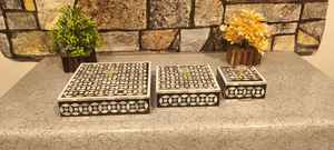 Artistic <b>Food</b> <b>Container</b> for Dry Fruits, Snacks & Luxury Gift Sets Premium Handcrafted Mother of Pearl <b>Storage</b> Box - Product Image 4