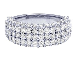 แหวนเงิน925มีเพชรกลมตัดหรูหราและทนทานแหวนวงแหวนออกแบบสำหรับเป็นของขวัญและสวมใส่ทุกวัน - Product Image 3