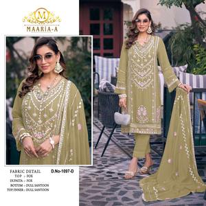 Exclusif Dernier Nouveau 2024 Designer Vente Chaude Lourd Faux Georgette Salwar Costume Dupatta Avec Broderie Séquence Travail à Vendre - Product Image 3