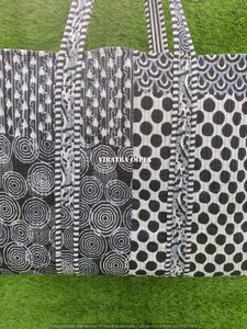 กระเป๋าผ้าคอตตอน100% โบโฮทำด้วยมือกระเป๋าผ้าคอตตอนลายสัตว์ลายดอกไม้แบบกลับด้านได้เป็นมิตรกับสิ่งแวดล้อมกระเป๋าช้อปปิ้งที่ทนทานสำหรับชีวิตประจำวัน - Product Image 2