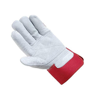 100% Durable Full Grain en stock Trabajo Construcción Conductor Piel de cabra Guantes de trabajo de cuero industrial con puños deslizantes - Product Image 6