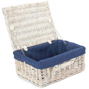 White 41 cm <b>Wicker</b> <b>Basket</b> - Product Image 2