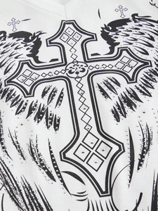 Camisetas de Manga Corta con Cuello en V para Mujer, Diseño Personalizado con Pedrería, Ropa Casual de Alto Rendimiento con Tela Transpirable de Secado Rápido - Product Image 6