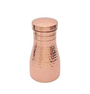 Botella de cobre martillado, vasos de bienestar de lujo, resistente a fugas, brillo duradero, botellas de cobre de tendencia superior - Product Image 6