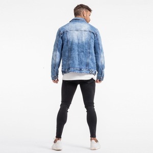 แจ็กเก็ตยีนส์ฟอกสำหรับผู้ชายมาใหม่เสื้อแจ็คเก็ตบอมเบอร์แจ็คเก็ตยีนส์มีกระเป๋าสำหรับ2025นักขี่มอเตอร์ไซค์ - Product Image 6