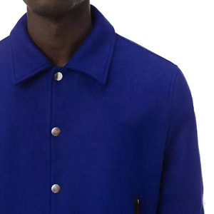 เสื้อแจ็คเก็ตเลตเตอร์แมนผู้ชายแบบปักลายตามสั่ง ผ้าขนสัตว์ ติดกระดุม ปกพับได้ แจ็คเก็ตวาร์ซิตี้ผู้ชาย - Product Image 2