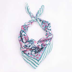 Bandana carré en coton multicolore tendance, foulard unisexe, couvre-tête et cou décontracté pour l'extérieur, hommes et femmes, couvre-chef multifonction confortable - Product Image 1