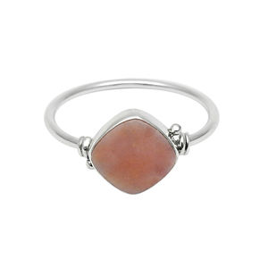 925 Sterling Silver Handmade Bezel Cushion Shape Pink <b>Opal</b> Gemstone <b>Ring</b> <b>for</b> <b>Women</b> & Girl Handmade Jewelry at Wholesale Price - Product Image 1