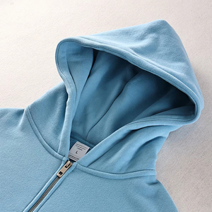 Sweats à capuche à fermeture éclair imprimés taille européenne sweats à capuche d'hiver pour hommes coton col à capuche à fermeture éclair complète motif solide fabricant OEM processus Impex - Product Image 4