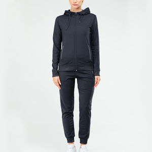 Conjunto Deportivo Personalizado al por Mayor, Sudadera con Capucha y Cremallera de Algodón para Mujer, Talla Grande, y Pantalones Deportivos, Conjunto Deportivo de 2 Piezas para Mujer - Product Image 5