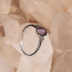 Anillo de Plata de Ley 925 para mujer, piedra de nacimiento de Julio, piedra preciosa de rubí natural para ajuste de bisel certificado GIA para fiesta, venta al por mayor - Product Image 4