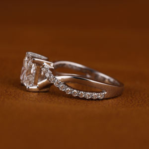 Anillo DE BODA elegante de corte princesa con diamantes de platino de diseño personalizado, anillo de moda sorpresa de estilo clásico nuevo de alta calidad - Product Image 2