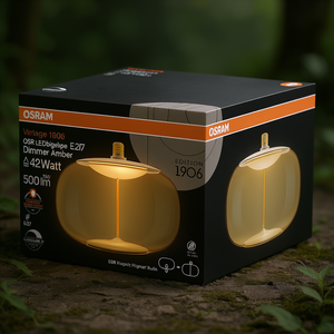 Ampoules LED OSRAM OSR LEDbigelipse E27 à intensité variable, lumière ambrée - Product Image 3
